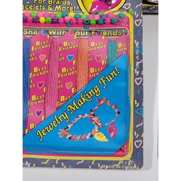10 Vintage JA-RU Beads & Braids Best Friends Jewelry Making Fun 1995 # 1761 - Picture 6 of 8